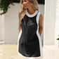 Women's 2 Piece Sets Casual Color Block Crewneck Short Sleeve Pullover Tops Matching Shorts with Pockets