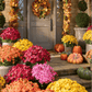 💥Last Day Each Only $2.59- Artificial Outdoor Sunset Mums Flowers - UV resistant, Waterproof, Windproof