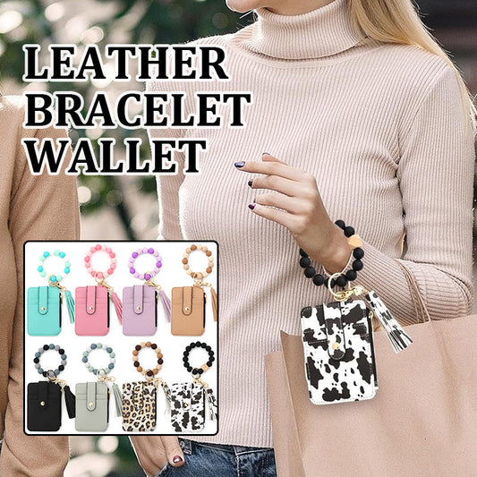 Beaded Leather Wallet