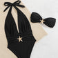 🌸Spring Specials💐 Women's Tie Solid Color Swimsuit 2-PCS Set
