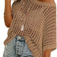 Last Day 🎁 Womens Summer Scoop Neck ShortSleeve Sweater Casual Crochet Hollow Out KnitTops
