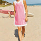 Women's 2 Piece Sets Casual Color Block Crewneck Short Sleeve Pullover Tops Matching Shorts with Pockets