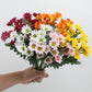 💥 Artificial Outdoor Sunset Mums Flowers - UV resistant, Waterproof, Windproof
