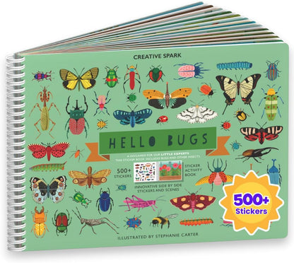 🔥LAST DAY 60% OFF - 👦👧Hello Bugs Sticker Book Activity for Kids🦋🪲 (over 500 stickers!)