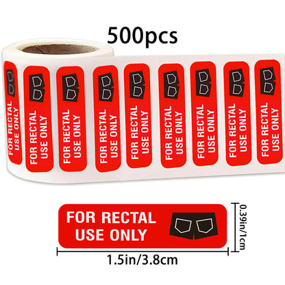 Rectal Use Only Sticker