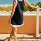 Women's 2 Piece Sets Casual Color Block Crewneck Short Sleeve Pullover Tops Matching Shorts with Pockets