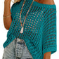 Last Day 🎁 Womens Summer Scoop Neck ShortSleeve Sweater Casual Crochet Hollow Out KnitTops