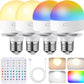 🏆Flash Sale⚡ 50K+ SOLD! Almost Gone-💥Rechargeable Light Bulbs with Remote Control, Battery Operated Light Bulb for Sconce and Lamp, 3 Color Temperature Dimmable E26 Wireless Detachable LED Charging Bulb,Best gifts